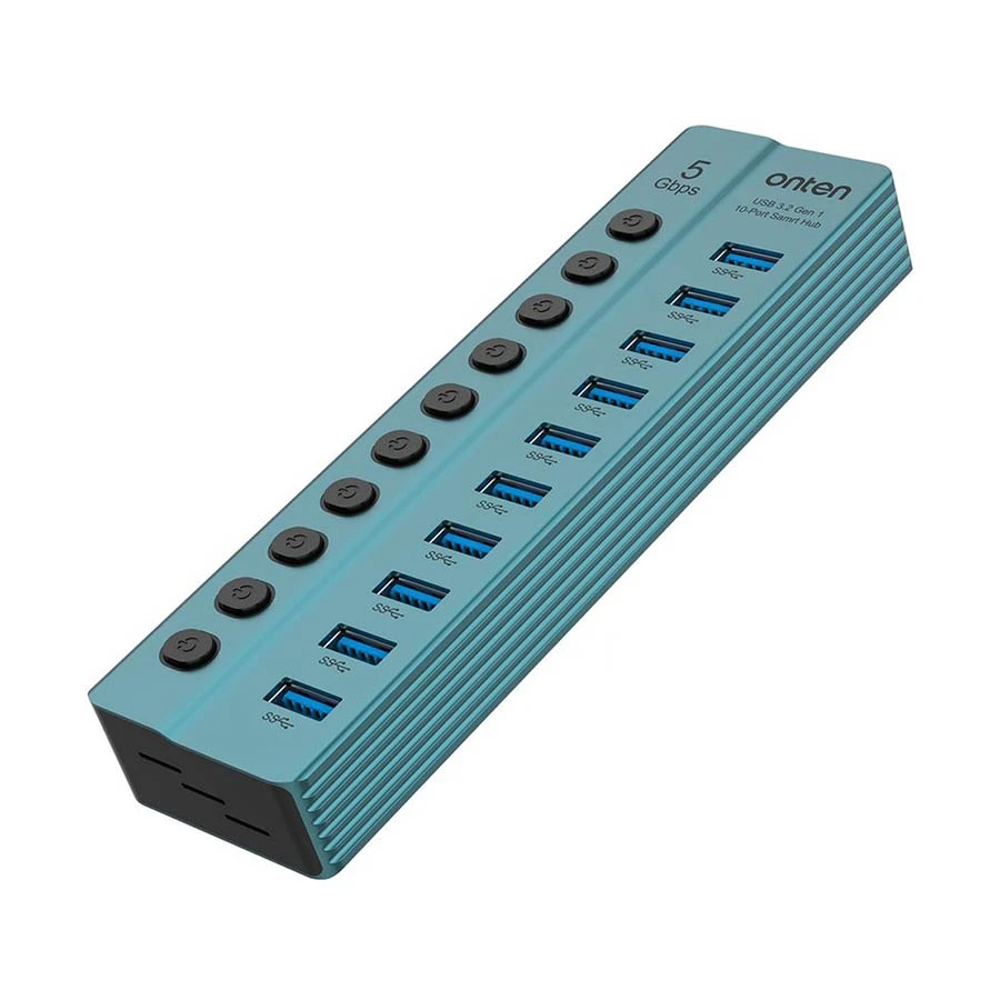 Onten OTN-5308 USB Male to 10 USB Female USB HUB #OTN-5308 product view