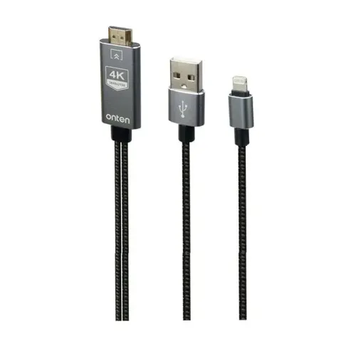 Onten OTN-7519 Lightning to HDMI 1.8M Adapter with USB Power