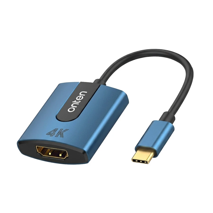 Onten OTN-9587S Type-C Male to HDMI Female Teal Converter #OTN-9587S
