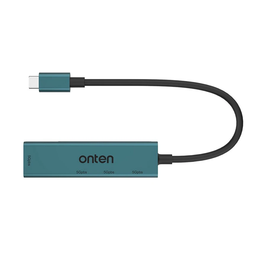 Onten OTN-9596 Type-C Male to Quad USB Female USB HUB #OTN-9596