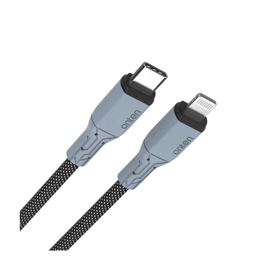 Onten OTN-CC301 USB Type-C & USB Male to Lightning Male, 1 Meter, & Gray Charging & Data Cable