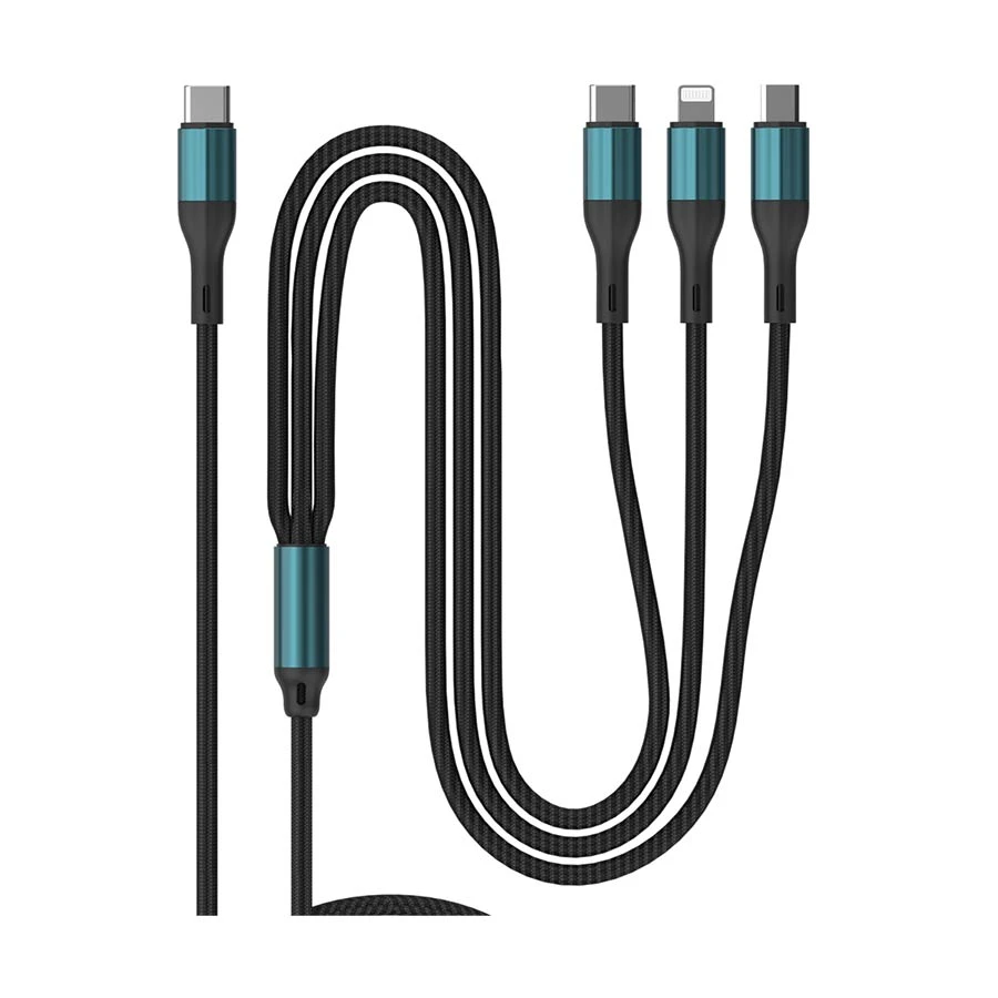 Onten OTN-CC328 USB Type-C Male to USB-C,Lightning & Micro-USB Male, 0.3 Meter, Charging Cable