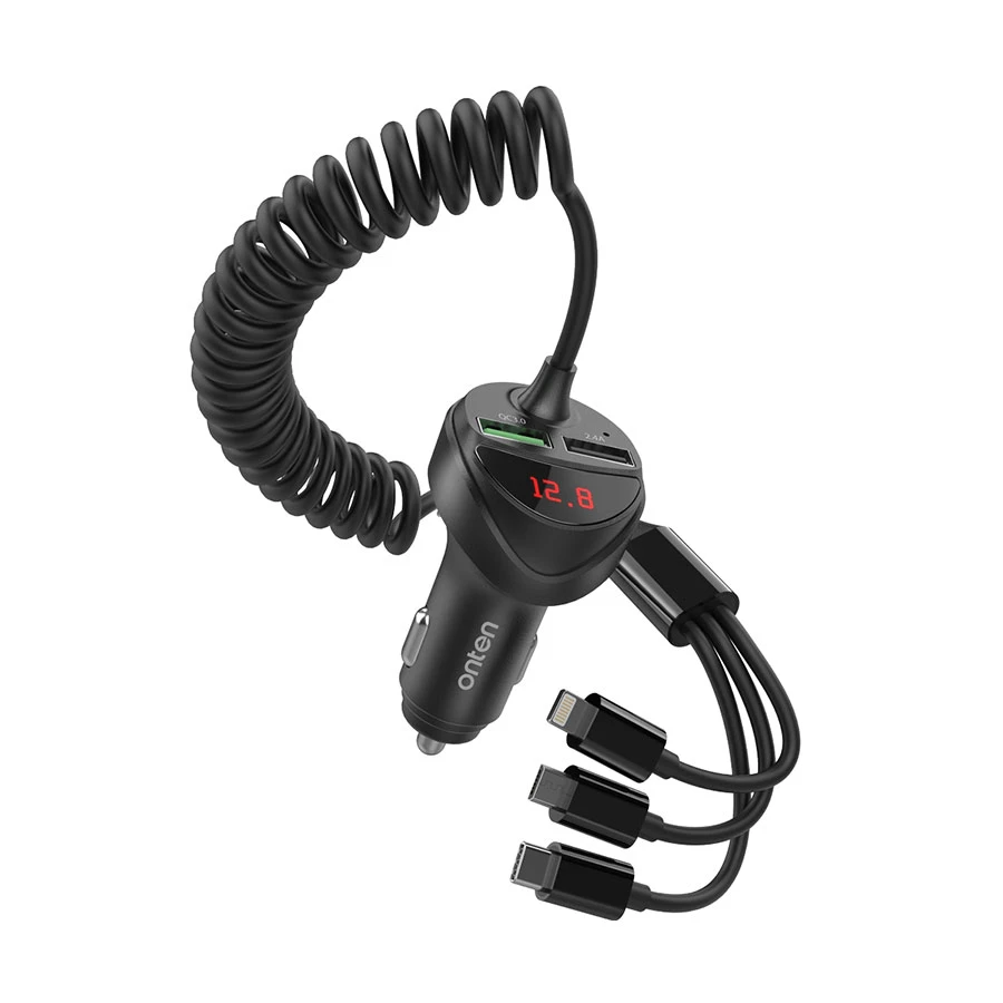 Onten OTN-CW73 Dual USB & USB Type-C Car Charger