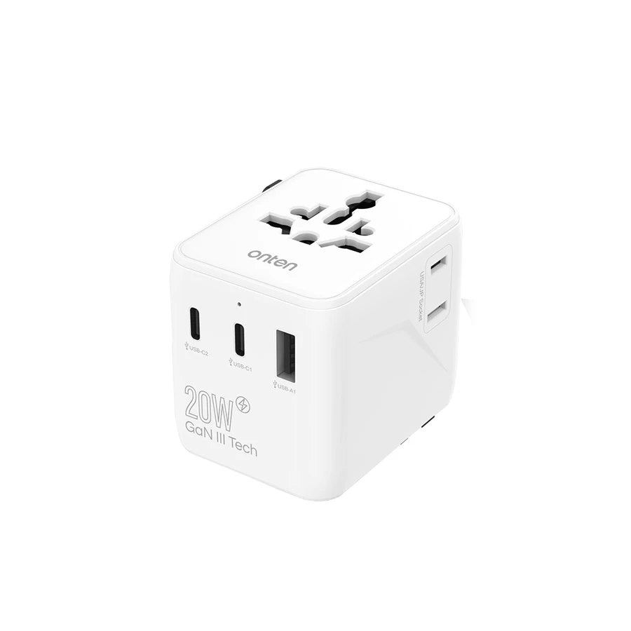 Onten OTN-CW82 20W Dual USB-C & USB Universal Travel Charger / Charging Adapter #OTN-CW82