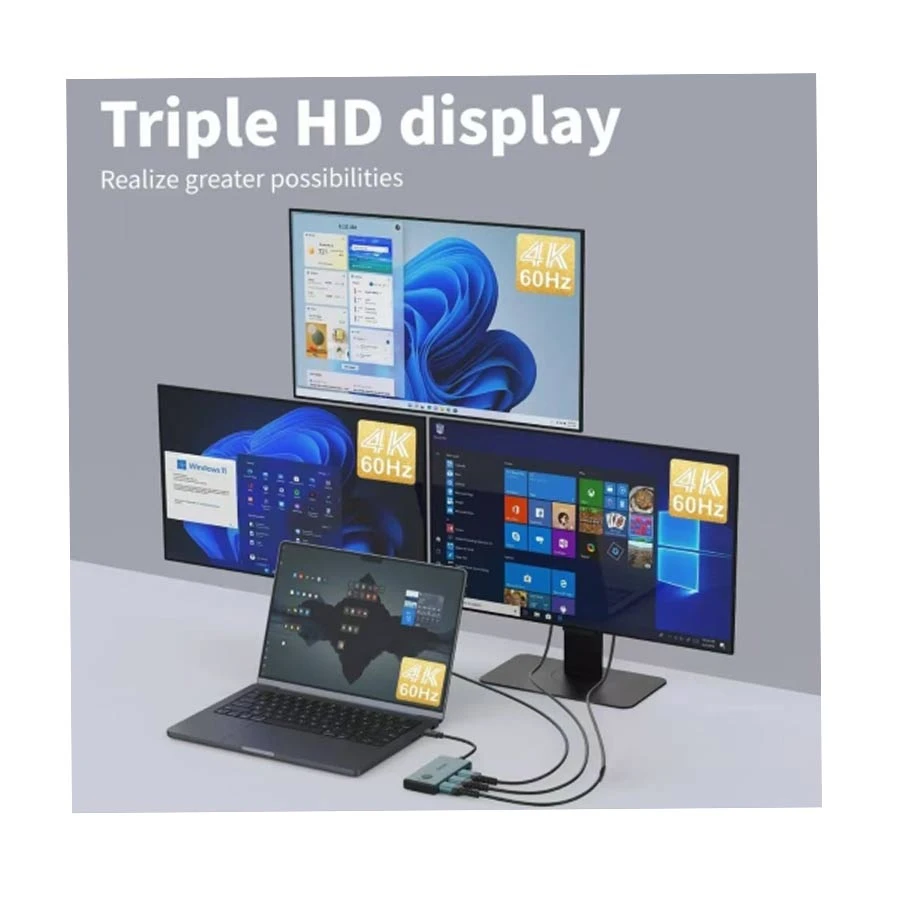 Onten OTN-DP935 DisplayPort Male to Triple DisplayPort MST Splitter Hub with Instant Screen-Off product view