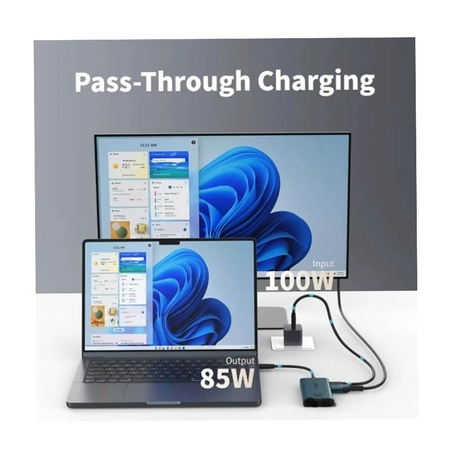Onten OTN-DP935 DisplayPort Male to Triple DisplayPort MST Splitter Hub with Instant Screen-Off product view
