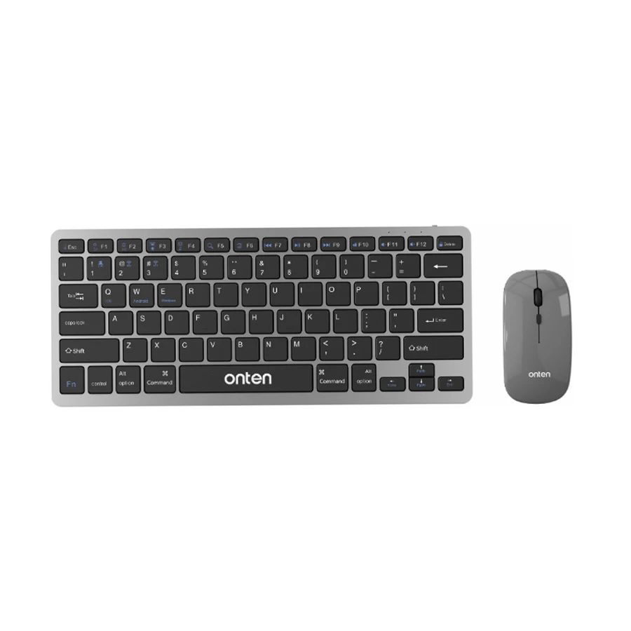 Onten OTN-KB302 Wireless (Dual Mode) & Gray Keyboard & Mouse Combo