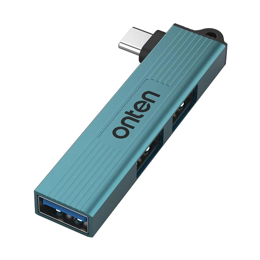 Onten OTN-UC51 Type-C Male to Tri USB Female Crystal Teal USB HUB #OTN-UC51