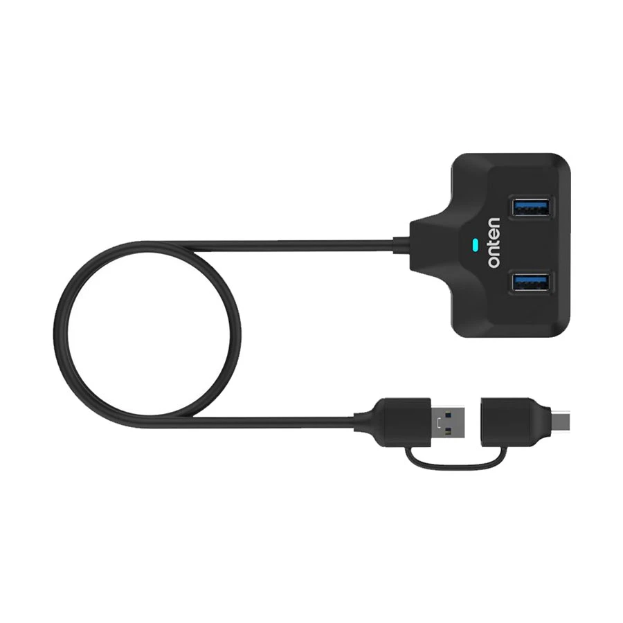 Onten OTN-UCA5310 USB-C/USB Male to Quad USB Female Hub #OTN-UCA5310