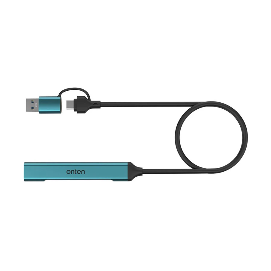 Onten OTN-UCA9701 Type-C & USB Male to Quad USB Female USB HUB #OTN-UCA9701