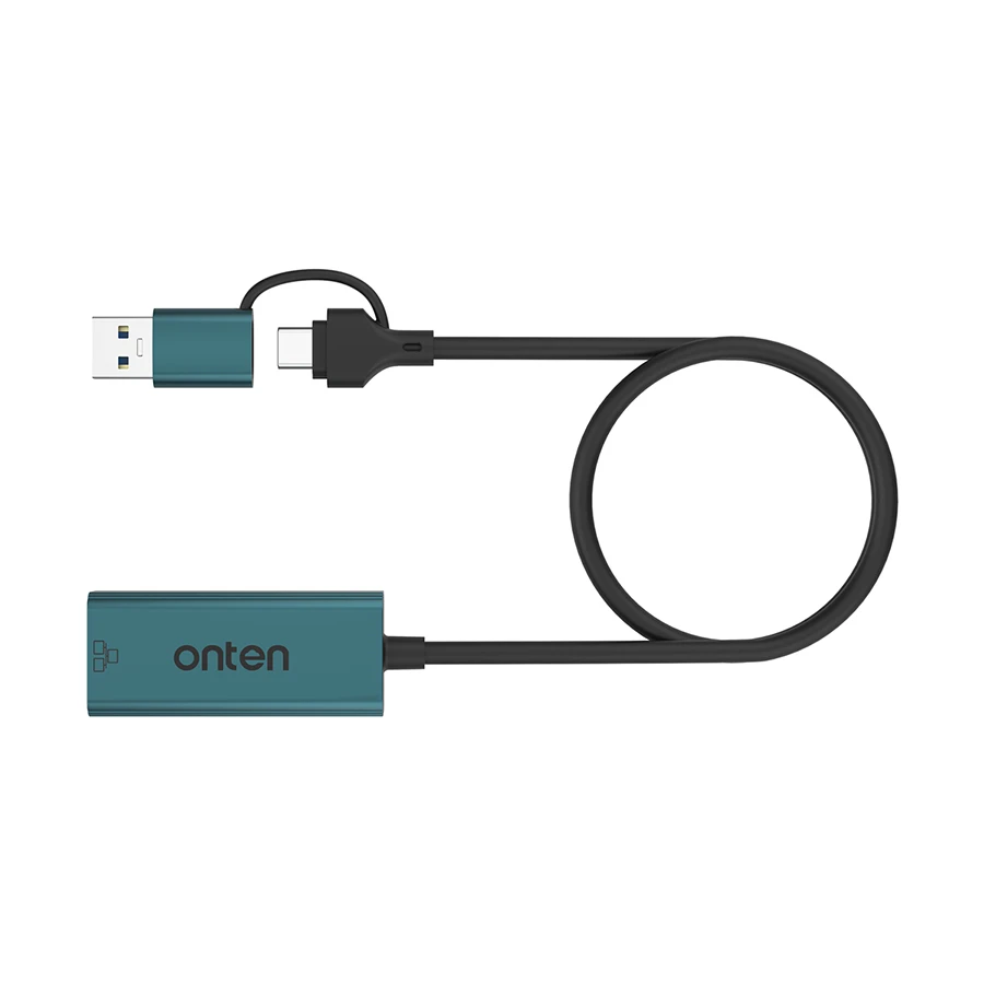 Onten OTN-UE106 Type-C & USB Male to LAN Female Converter #OTN-UE106