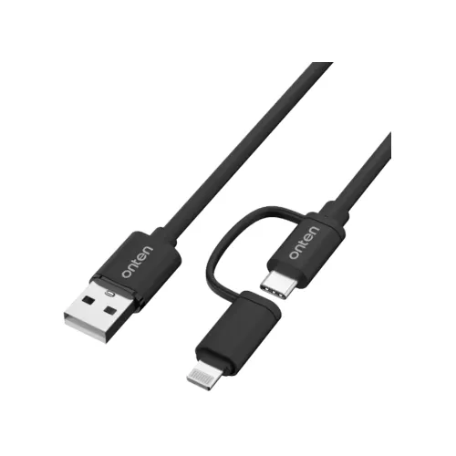 Onten OTN-US37T 1.8 Meter USB to Type-C & Lightning Cable