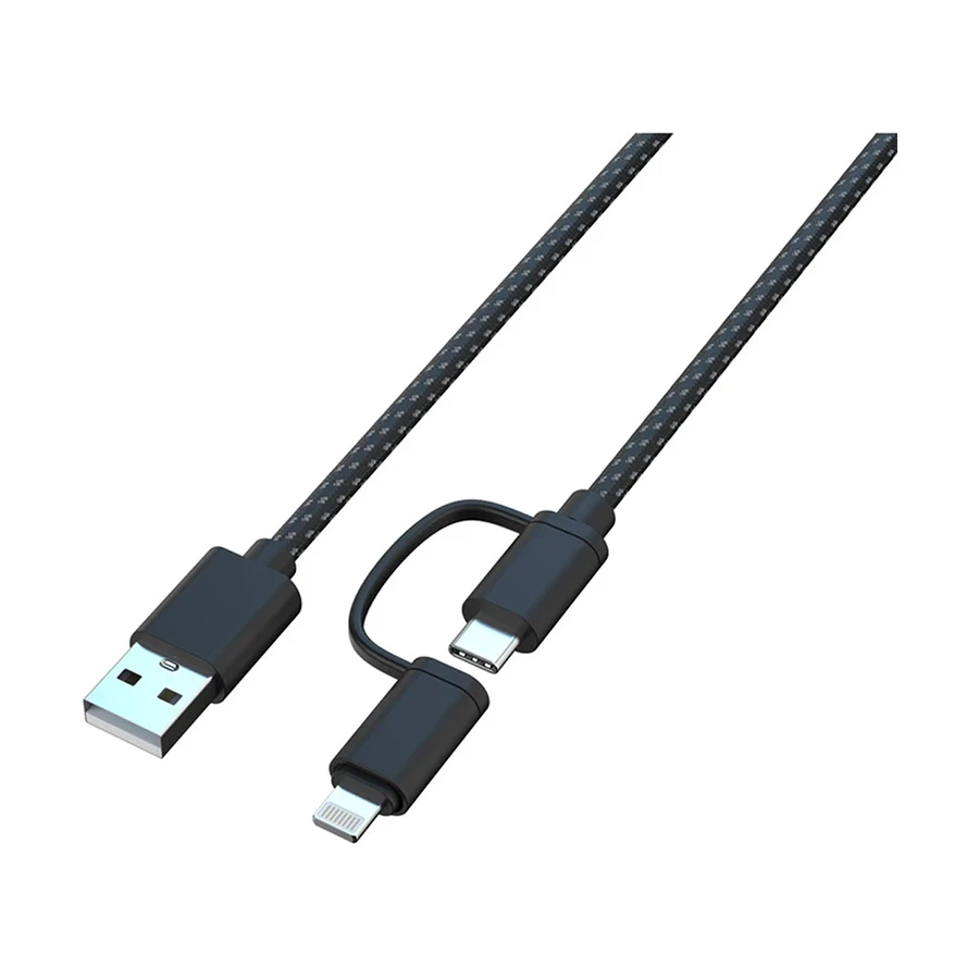 Onten OTN-US37T USB Male to USB Type-C & Lightning, 1.8 Meter, Charging & Data Cable #OTN-US37T