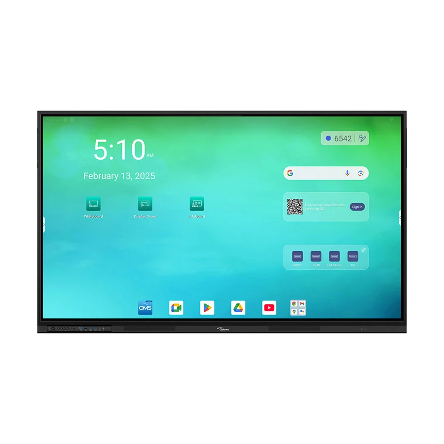 Optoma 3753RK 75 Inch (8GB RAM, 64GB ROM) 4K UHD Interactive Flat Panel Display without Camera (Android 14)