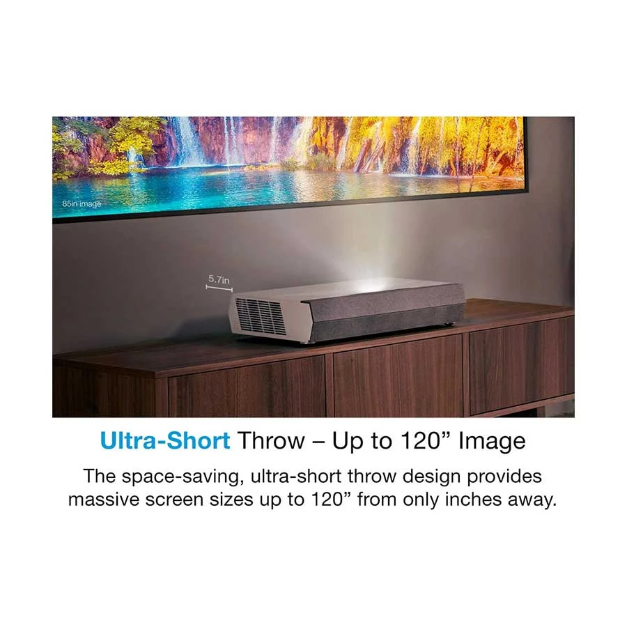 Optoma CinemaX P2 4K UHD Laser DLP Ultra Short Throw Home Projector product view