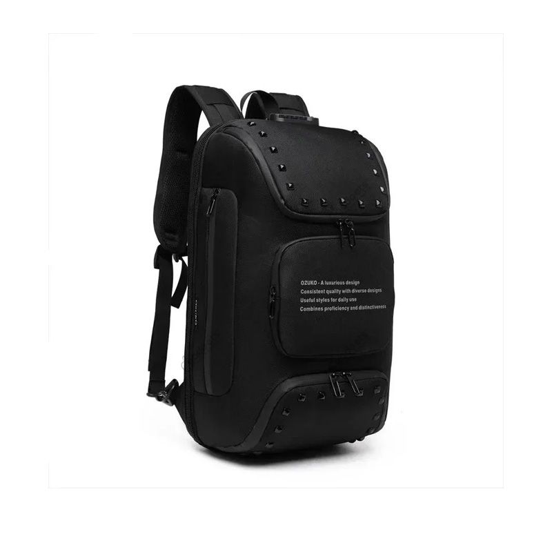 Ozuko 9248 Fashion Business Laptop Student Sports Backpack With External USB Port - official view 3