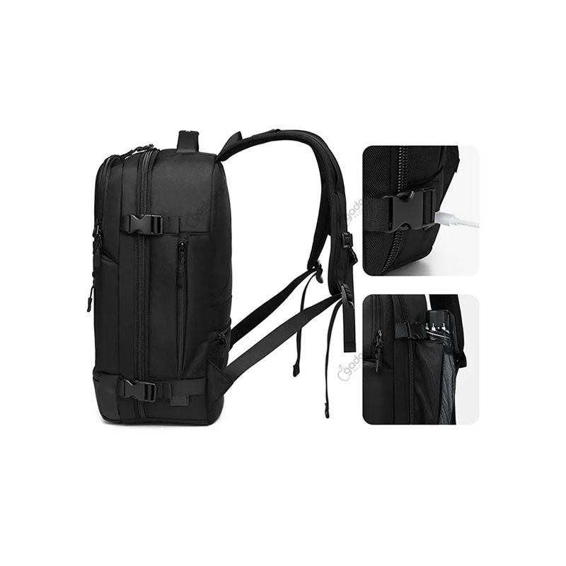 Ozuko 9405 Factory Business Travel Waterproof Backpack With USB Charging - official view 2