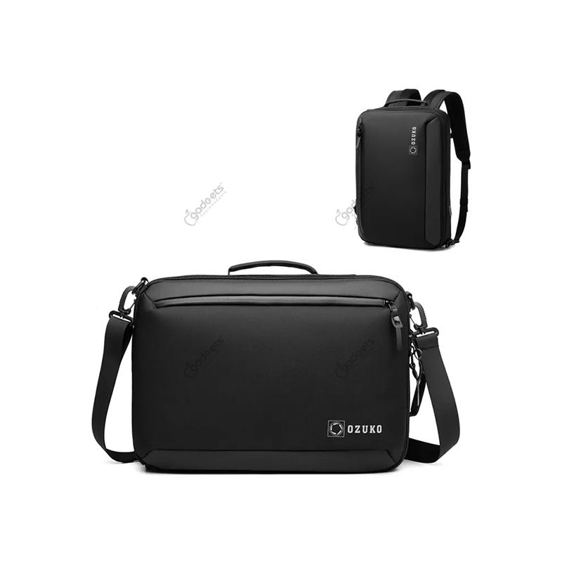 Ozuko 9490 USB  15.6 Inch Waterproof Briefcase Backpack - official view 2