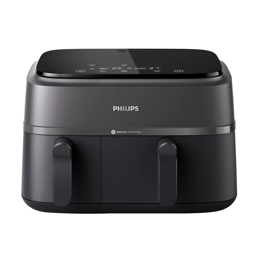 Philips 3000 Series NA350 9L 2750W Dual Basket Air Fryer ( & Charcoal Gray)