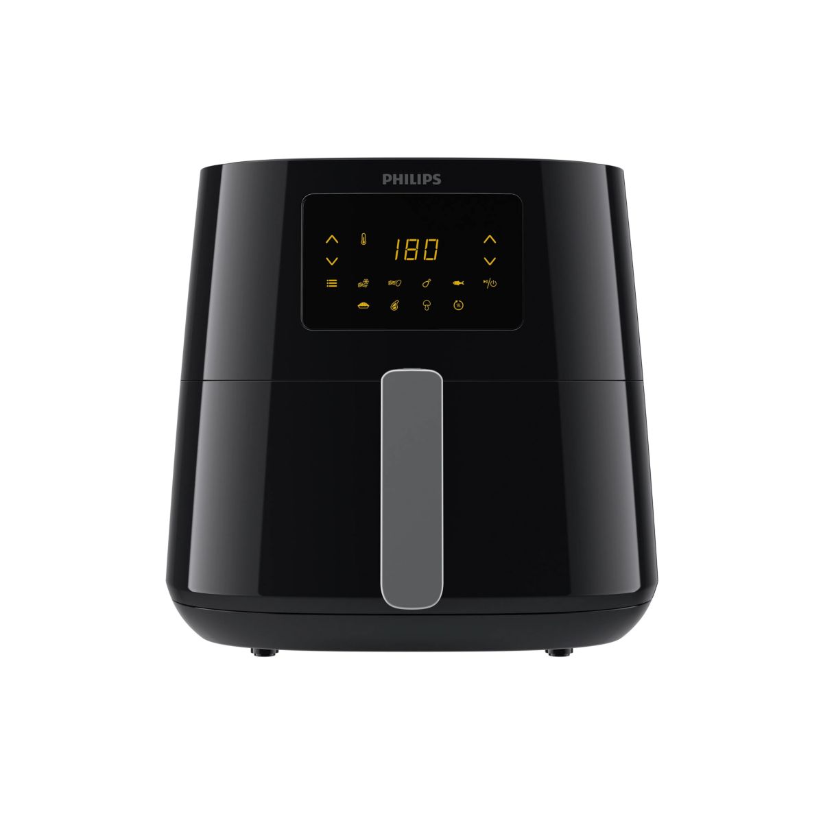 Philips HD9270/70 black and silver air fryer, front view