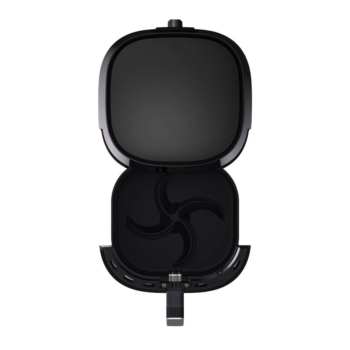Philips HD9270/70 cooking pan and body viewed from above with drawer pulled out