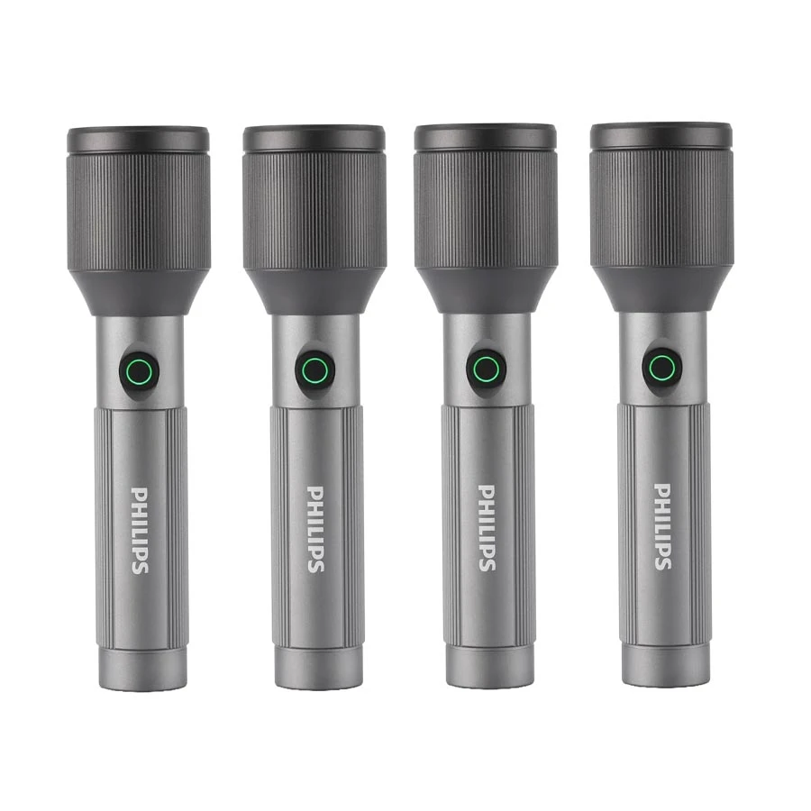 Philips SFL2142C4 and Gray 1000 Lumens Rechargeable Torch Light 4 Pack Combo