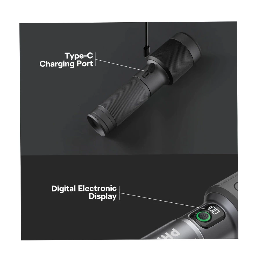 Philips SFL5102 and Gray 3000 Lumens Rechargeable Torch Light product view