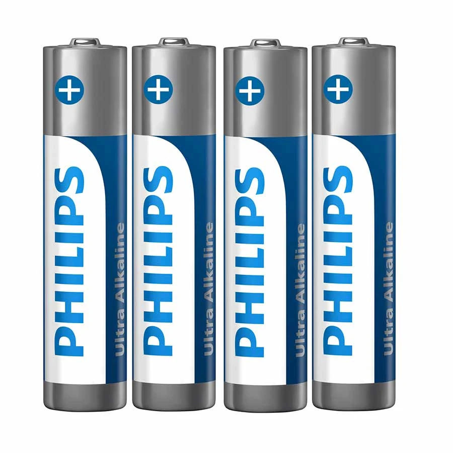 Philips Ultra Alkaline AAA/LR03 1.5V Alkaline Battery (AAAx4) #LR03E4B/70