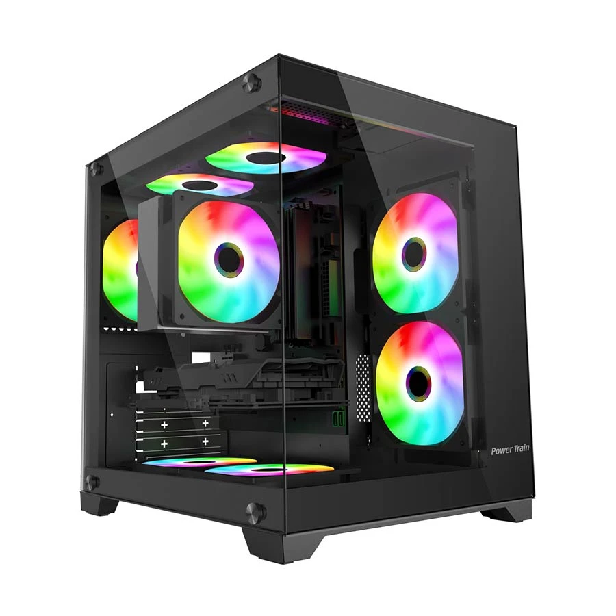 Power Train G777 Mid Tower Micro-ATX Gaming Desktop Casing #PT-G777B