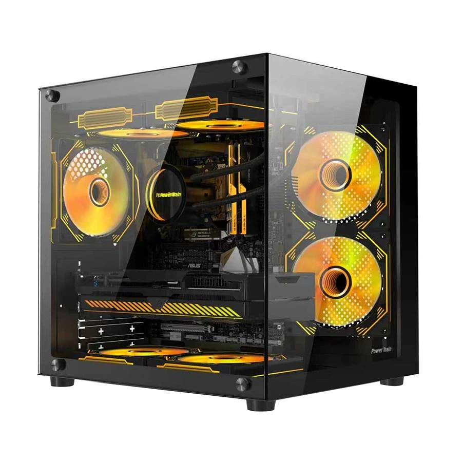 Power Train PT-G555B Mini Tower Micro-ATX Gaming Desktop Case