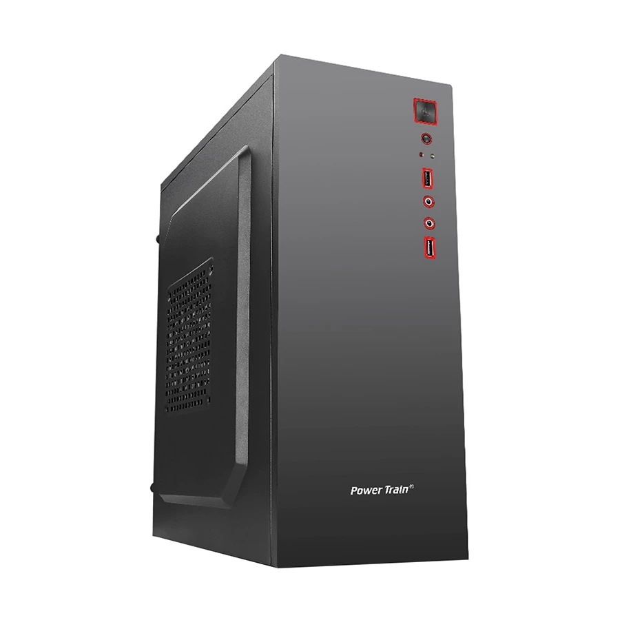 Power Train PT-M117B Mid Tower Micro-ATX Desktop Casing with Standard PSU