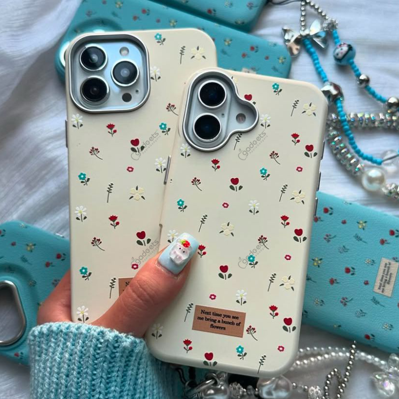 Premium Texture Flowers Case for iPhone