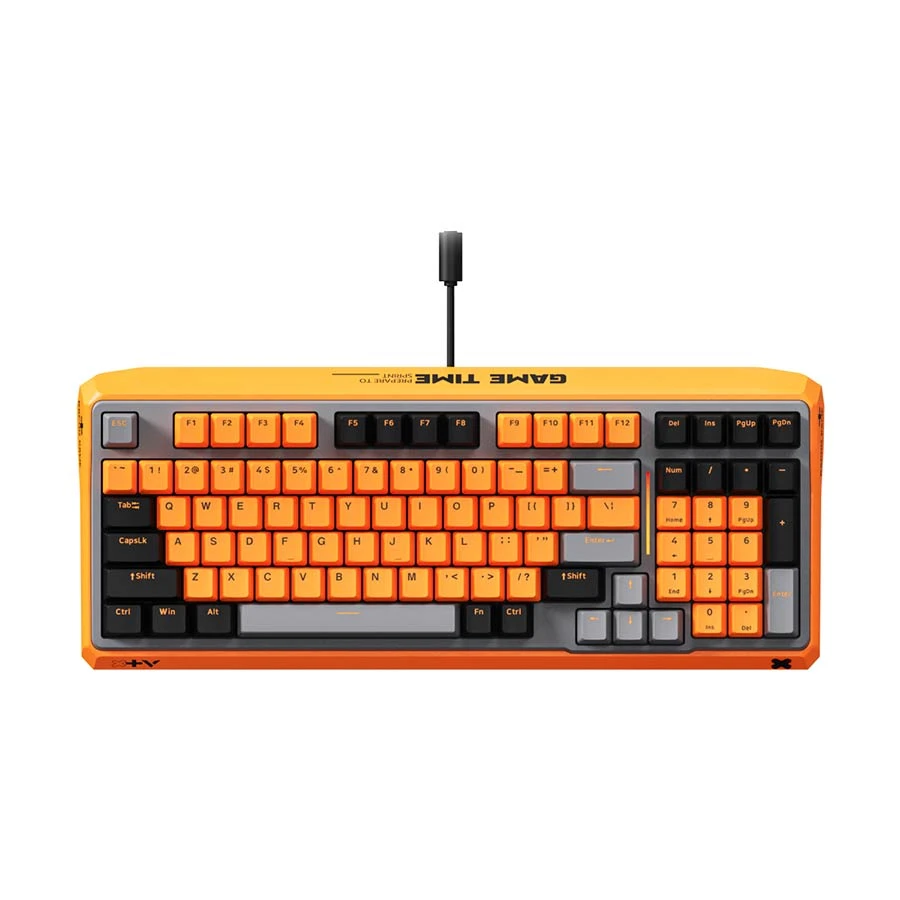 Rapoo ESK750-98 RGB Wired ( Switch) Orange & Gray + Black Mechanical Gaming Keyboard