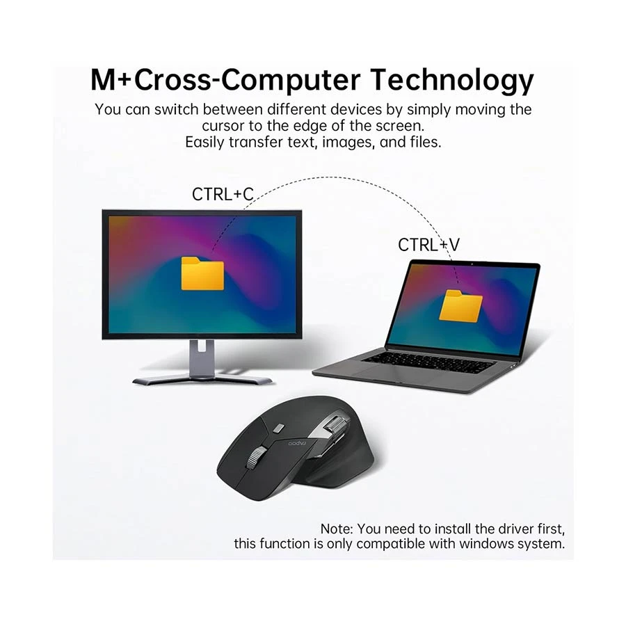 Rapoo MT760L Bluetooth (Dual Mode) Light Mouse product view