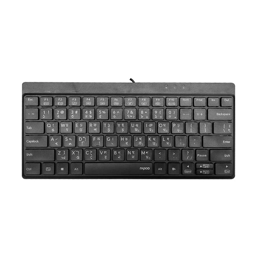 Rapoo NK8000 Wired Multimedia Keyboard with Bangla
