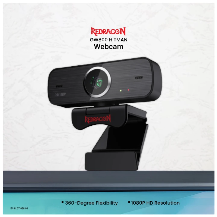 Redragon GW800 HITMAN FHD USB (Fixed Focus) Stream Webcam product view