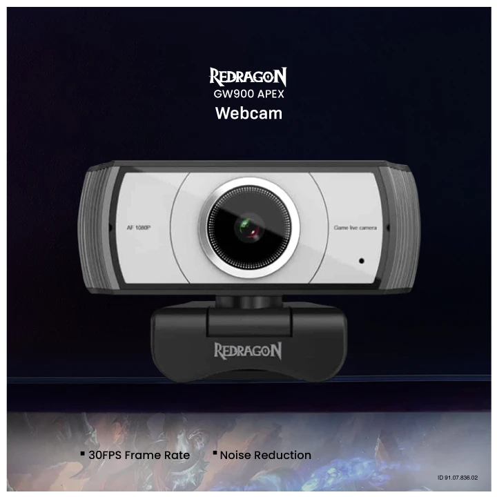 Redragon GW900 APEX HD USB (Auto Focus) Stream Webcam product view