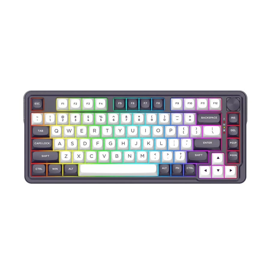 Redragon K715 FINKE QMK Hot Swap (Dragon Chant Switch) & White Gasket Mounted Mechanical Gaming Keyboard