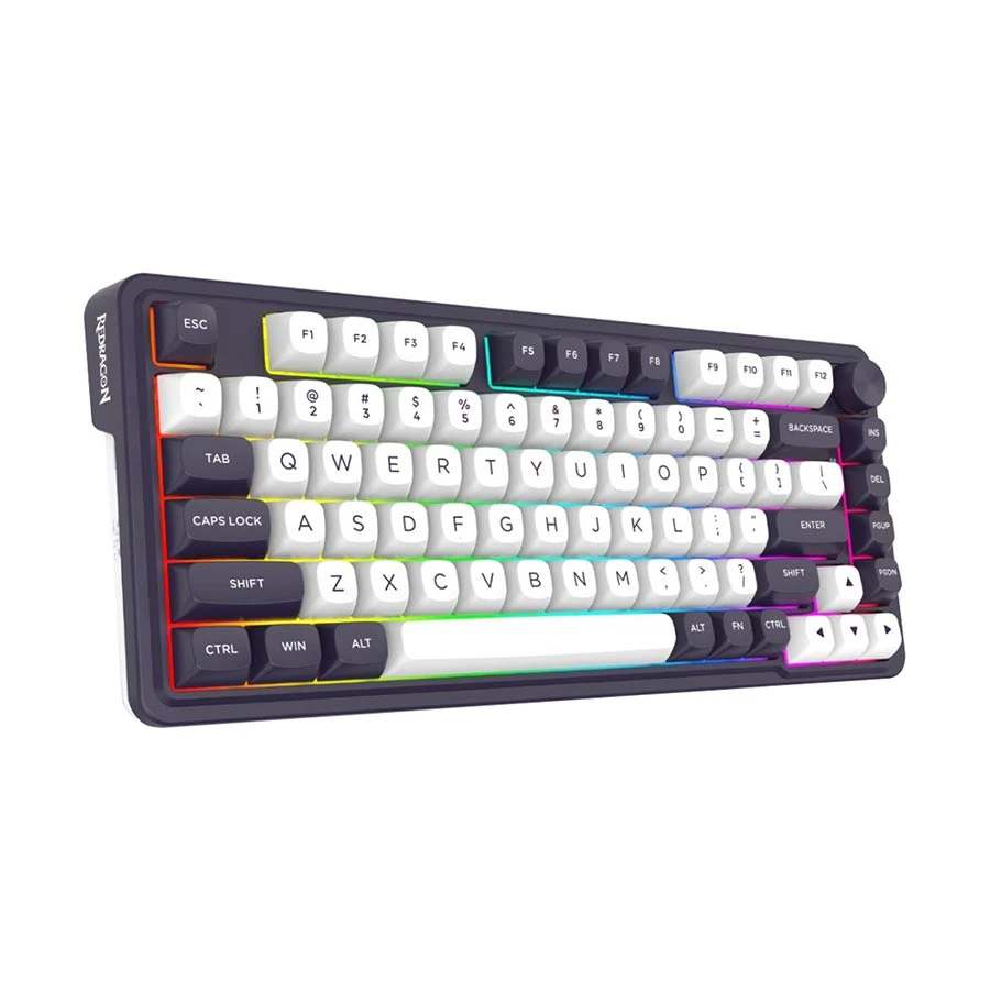 Redragon K715 FINKE QMK Hot Swap (Dragon Chant Switch) & White Gasket Mounted Mechanical Gaming Keyboard product view