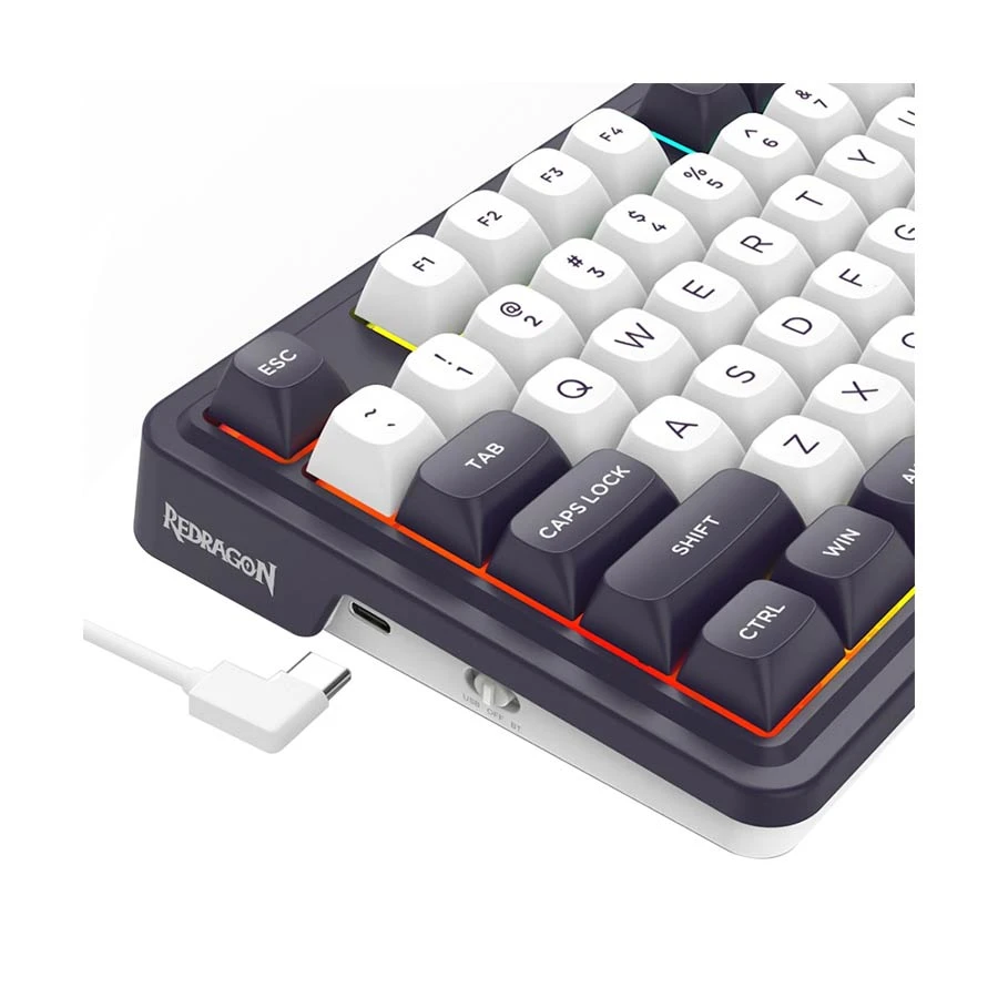 Redragon K715 FINKE QMK Hot Swap (Dragon Chant Switch) & White Gasket Mounted Mechanical Gaming Keyboard product view
