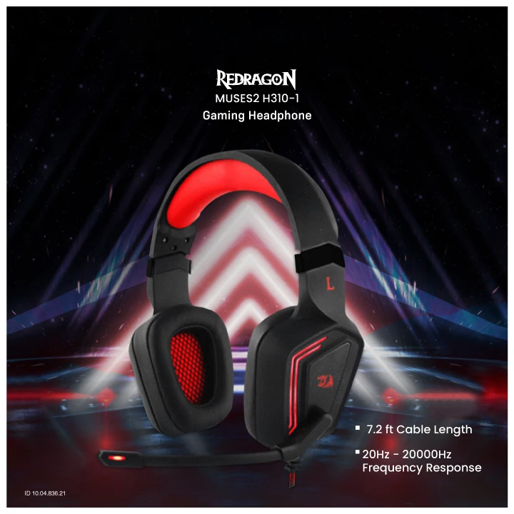 Redragon Muses2 H310-1 Wired Gaming Headphone product view