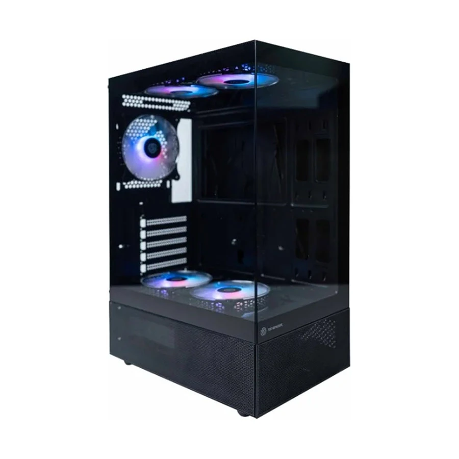 Revenger Ice Cool Mid Tower (Tempered Glass Window) ATX Gaming Desktop Casing with 5 ARGB Fan