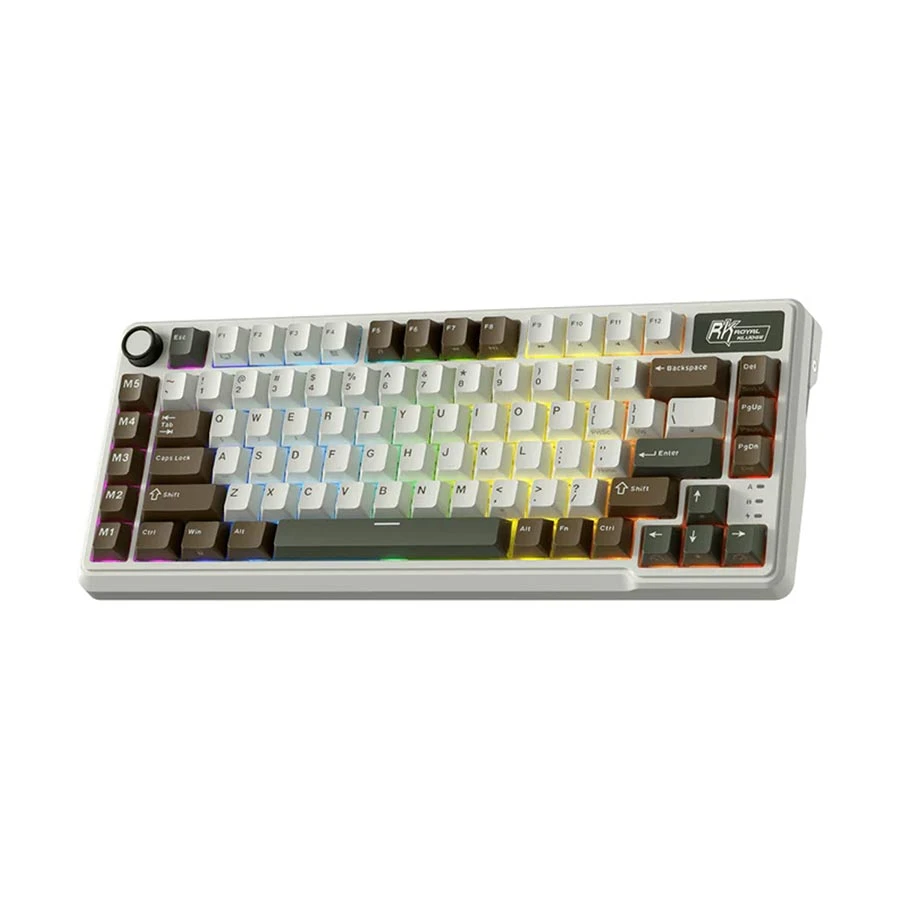 Royal Kludge L75 RGB Tri Mode Hot Swap (Beige Switch) Palm Mechanical Gaming Keyboard #RK L75 product view
