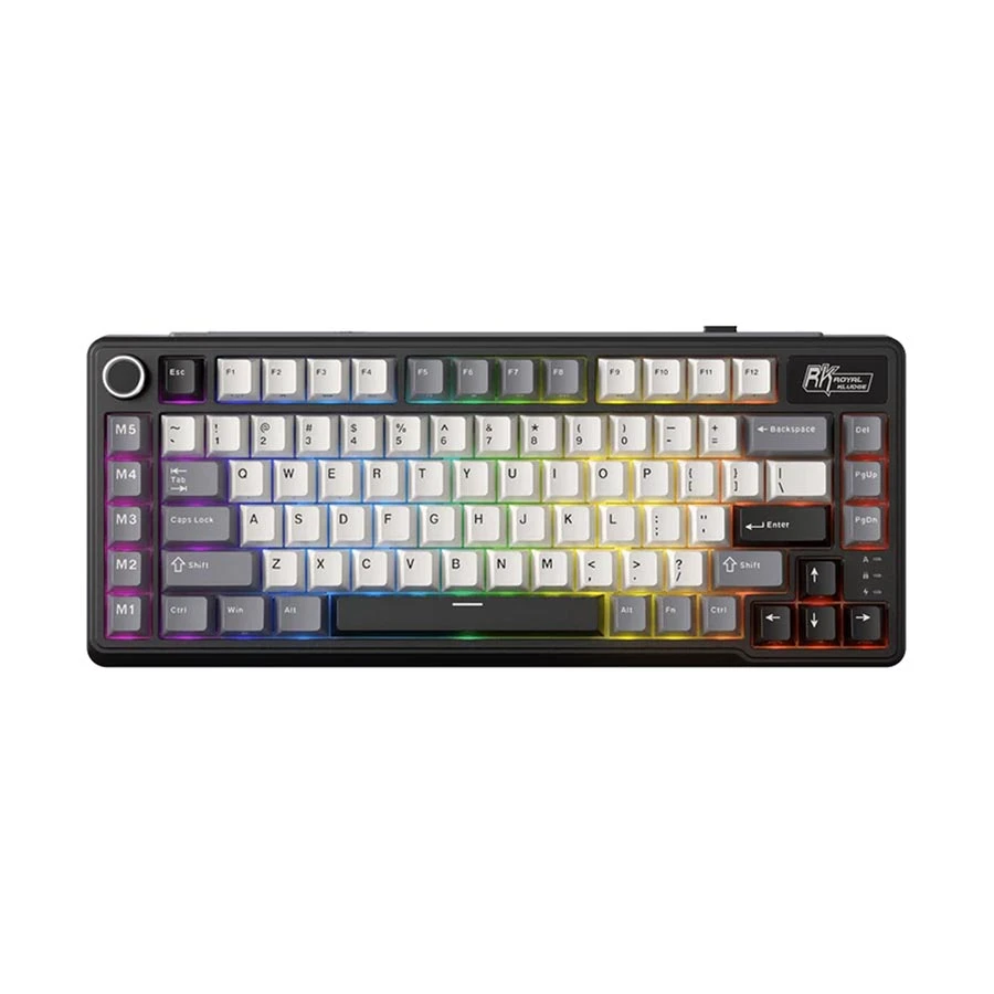 Royal Kludge L75 RGB Tri Mode Hot Swap (Cream Switch) Knight Mechanical Gaming Keyboard #RK L75