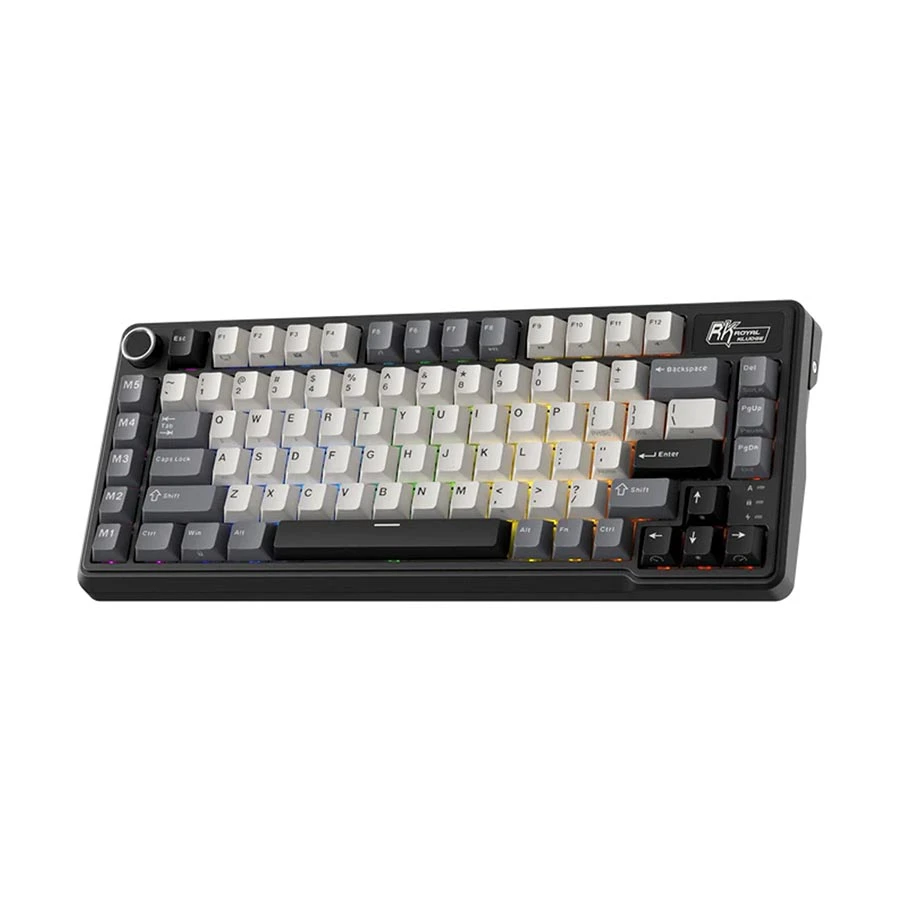 Royal Kludge L75 RGB Tri Mode Hot Swap (Cream Switch) Knight Mechanical Gaming Keyboard #RK L75 product view