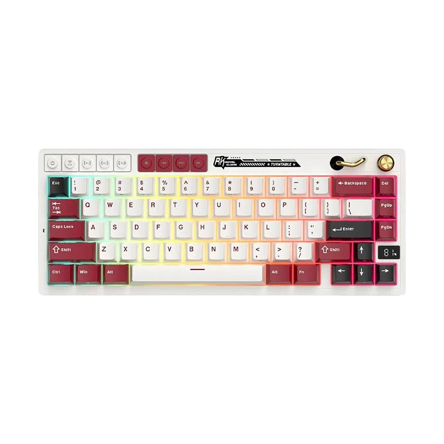Royal Kludge M65 RGB Tri Mode Hot Swap (Beige Switch) Famicom Mechanical Gaming Keyboard #RK M65