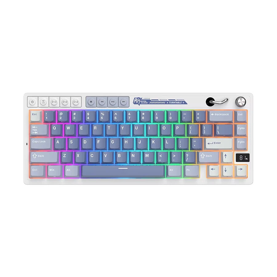 Royal Kludge M65 RGB Tri Mode Hot Swap (Beige Switch) Ocean Mechanical Gaming Keyboard #RK M65