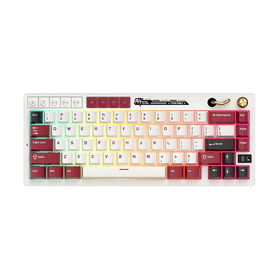 Royal Kludge M65 RGB Tri Mode Hot Swap (Cream Switch) Famicom Mechanical Gaming Keyboard #RK M65