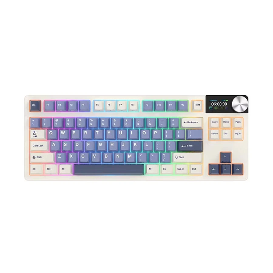 Royal Kludge RK S85 Tri Mode RGB Hot Swap (Beige Switch) Horizon Mechanical Gaming Keyboard