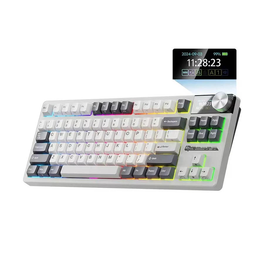 Royal Kludge RK S85 Tri Mode RGB Hot Swap (Cloud Switch) Night Mechanical Gaming Keyboard product view